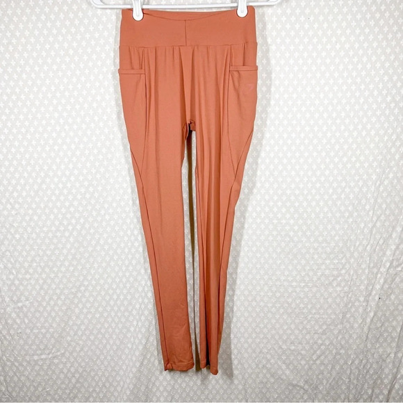 Gymshark Orange Mid Rise Pocket Leggings - Picture 1 of 4